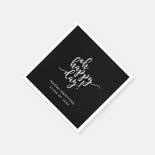 Oh Happy Day Script Abschluss Serviette (Ecke)