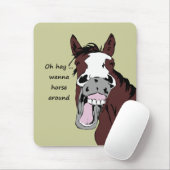 Oh hau will Pferd um Spaß Zitat Funny Pferd Mousepad (Mit Mouse)