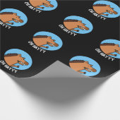 Oh Hayyy Funny Horse Pun Dark BG Geschenkpapier (Ecke)