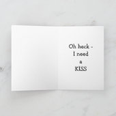 OH HECK - ICH BRAUCHE EINE KISSE VERMISST IHNEN KARTE (Innenseite)