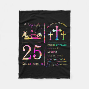 Oh Heilige Nacht 25. Dezember Weihnachten Christli Fleecedecke