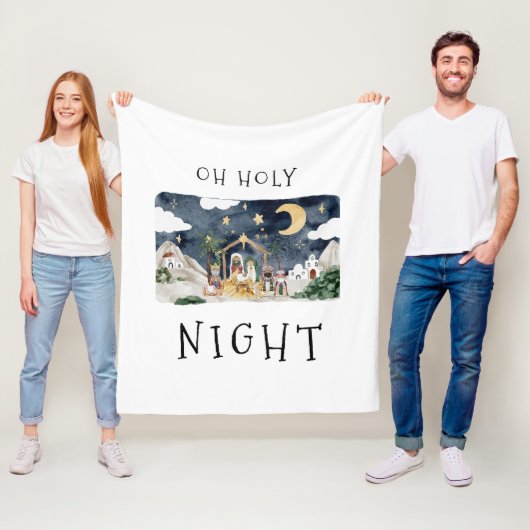 Oh, Heilige Nacht Afrikanische Krippe Weihnachten Fleecedecke (Beispiel)