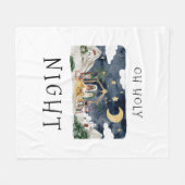 Oh, Heilige Nacht Afrikanische Krippe Weihnachten Fleecedecke (Vorderseite (Horizontal))