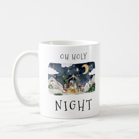 Oh, Heilige Nacht Afrikanische Krippe Weihnachten Kaffeetasse (Links)
