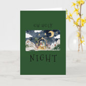 Oh, Heilige Nacht Afrikanische Krippe Weihnachten Karte (Gelbe Blume)