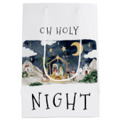 Oh, Heilige Nacht Afrikanische Krippe Weihnachten Mittlere Geschenktüte (Rückseite)