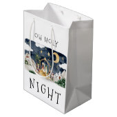 Oh, Heilige Nacht Afrikanische Krippe Weihnachten Mittlere Geschenktüte (Rückseite Schrägansicht)