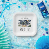 Oh, Heilige Nacht Afrikanische Krippe Weihnachten Pappteller (Party)