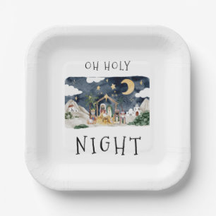 Oh, Heilige Nacht Afrikanische Krippe Weihnachten Pappteller