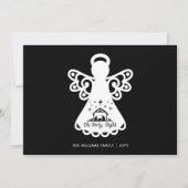 Oh, Heilige Nacht Angel Foto Schwarz-weiß Weihnach (Vorderseite)