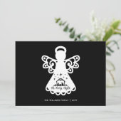 Oh, Heilige Nacht Angel Foto Schwarz-weiß Weihnach (Stehend Vorderseite)