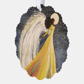 Oh, Heilige Nacht Angel Papier Ornament (Links)