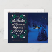 Oh Heilige Nacht Custom Foto Postkarte (Vorne/Hinten)
