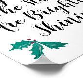 Oh, heilige Nacht die Sterne sind ein helles Poste Poster (Ecke)