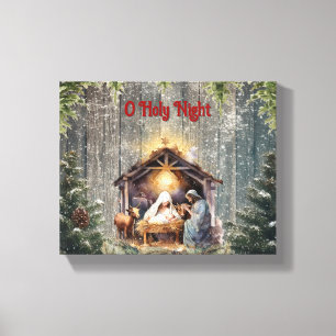 Oh Heilige Nacht: Eine Zeitlose Weihnachtsszene Leinwanddruck