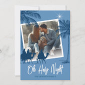 Oh Heilige Nacht Foto Weihnachtskarte Feiertagskarte (Vorderseite)