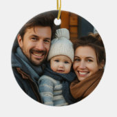 Oh Heilige Nacht Gewöhliches religiöses Foto Weihn Keramik Ornament (Vorne)