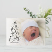 Oh, heilige Nacht | Holiday Birth Ankündigung Foto (Stehend Vorderseite)