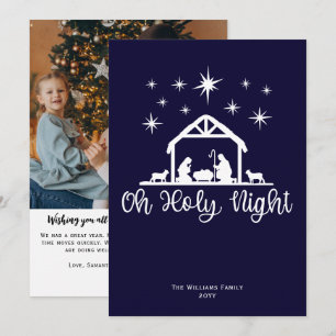 Oh Heilige Nacht Krippe Familienfoto Weihnachten