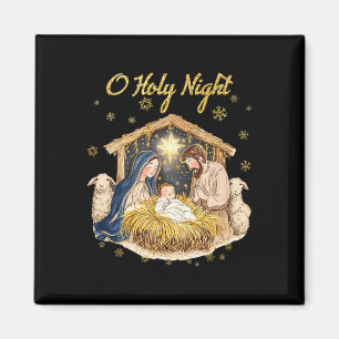 Oh Heilige Nacht Religiöse Weihnachtskrippen F Magnet