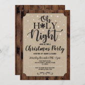 Oh Heilige Nacht Weihnachten Party Feiertage Carol Einladung (Vorne/Hinten)