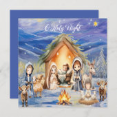 Oh Heilige Nacht Weihnachtskarte Ankündigung (Vorne/Hinten)
