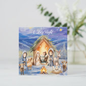 Oh Heilige Nacht Weihnachtskarte Ankündigung (Stehend Vorderseite)