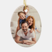 Oh, heilige Nacht | Weihnachtssterne mit Foto Keramik Ornament (Hinten)