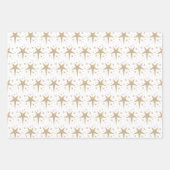 Oh Heilige Nachtkrippe Navy Gold Star Geschenkpapier Set (Vorderseite 3)