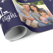 Oh Heilige Nachtschrift Typografie Krippe Geburt Geschenkpapier (Rolleneckpunkt)