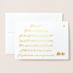 Oh, heilige Nachtschwärmer Texte Foil Weihnachtska Folienkarte