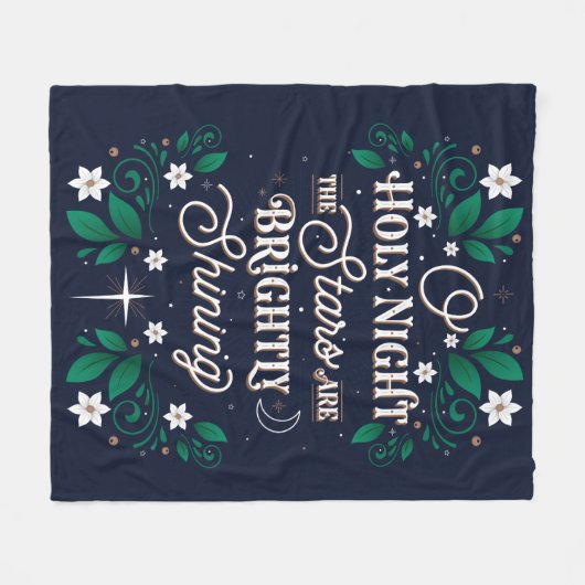 Oh heilige NachtWurfs-Decke Fleecedecke (Vorderseite (Horizontal))