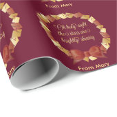 Oh heiliger NachtTexte-Entwurf Geschenkpapier (Rolleneckpunkt)