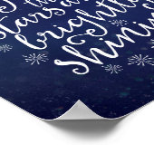 Oh Heiliger Nachtwasserfarbe Weihnachtsdruckposter Poster (Ecke)