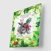 Oh, He'll Fit! 1 Quadratische Wanduhr (Winkel)