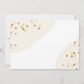 Oh, helles Gold Glitzer Chic Baby Girl Dusche Einladung (Rückseite)