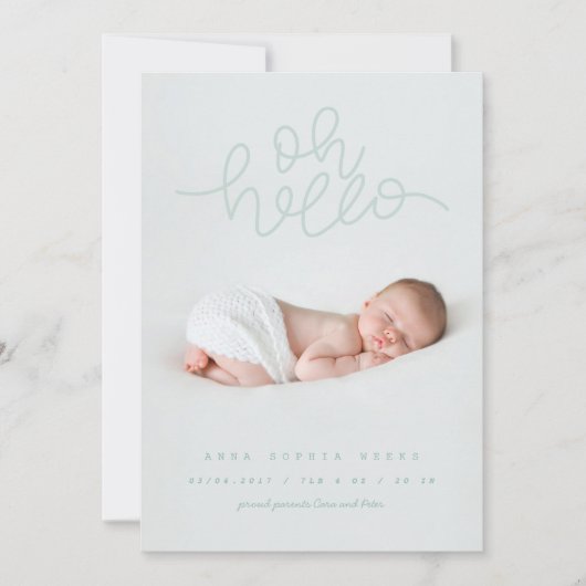 OH HELLO ANKÜNDIGUNG (Vorderseite)