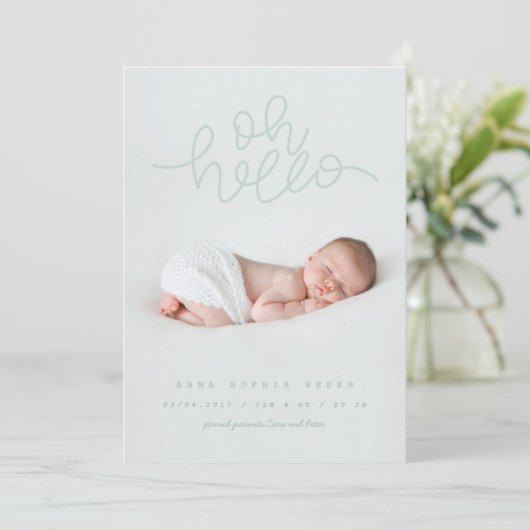 OH HELLO ANKÜNDIGUNG (Stehend Vorderseite)