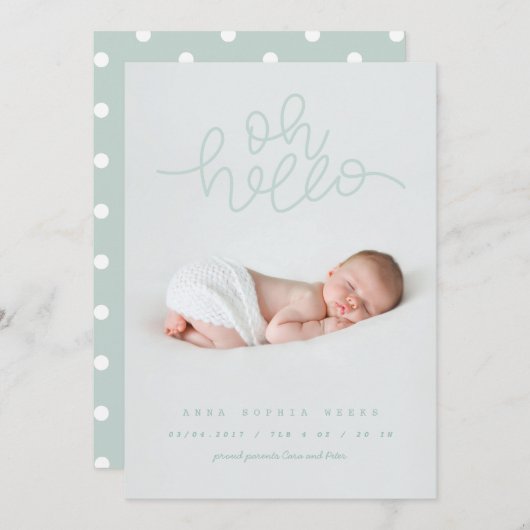 OH HELLO ANKÜNDIGUNG (Vorne/Hinten)