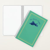 "Oh Hello There", Black Lab Puppy Green Custom Notizblock (Innen)