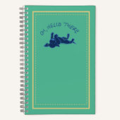 "Oh Hello There", Black Lab Puppy Green Custom Notizblock (Vorderseite)