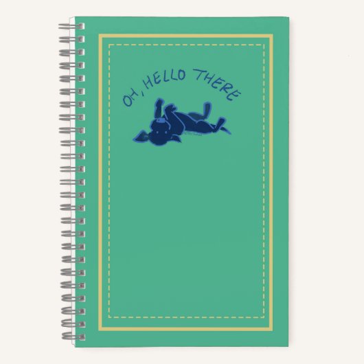 "Oh Hello There", Black Lab Puppy Green Custom Notizblock (Vorderseite)