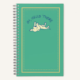 "Oh Hello There" Gelbe Labrador "Green Custom" Notizblock