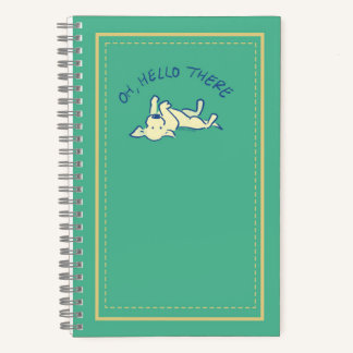"Oh Hello There" Gelbe Labrador "Green Custom" Notizblock