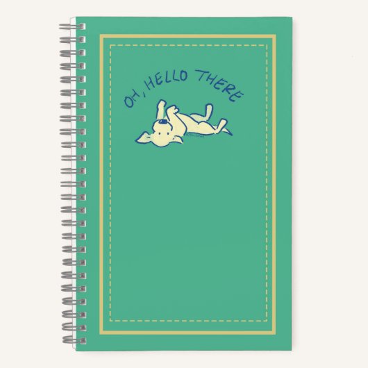 "Oh Hello There" Gelbe Labrador "Green Custom" Notizblock (Vorderseite)