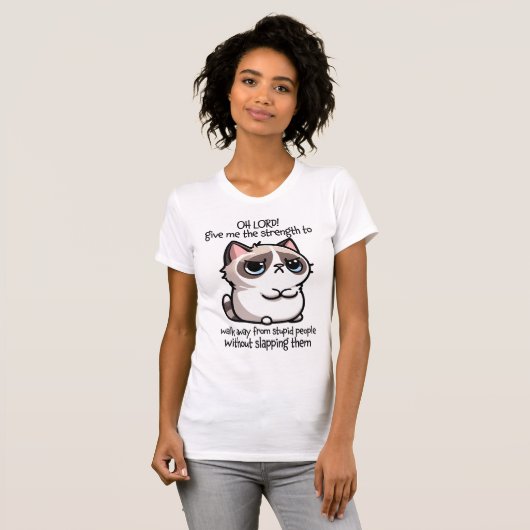 Oh Herr! Funny Quote T - Shirt (Vorne ganz)
