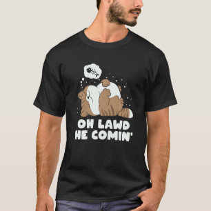 Oh Herrgott Er Kommt Lazy Chonk Katze Meme T-Shirt