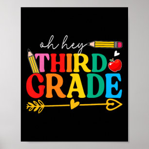 Oh Hey 3. Klasse Dritte Klasse Zurück zur Schule Poster