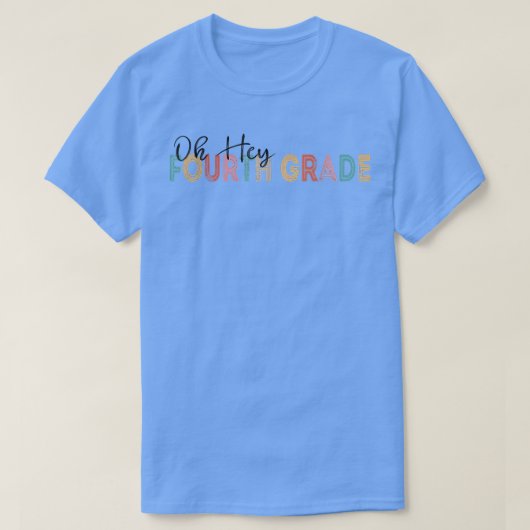 Oh Hey 4th Fourth Grade Back To School Retro Vinta T-Shirt (Design vorne)
