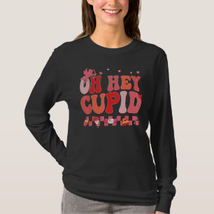 Oh Hey Cupid Retro Groovy Valentinstag Paar M T-Shirt